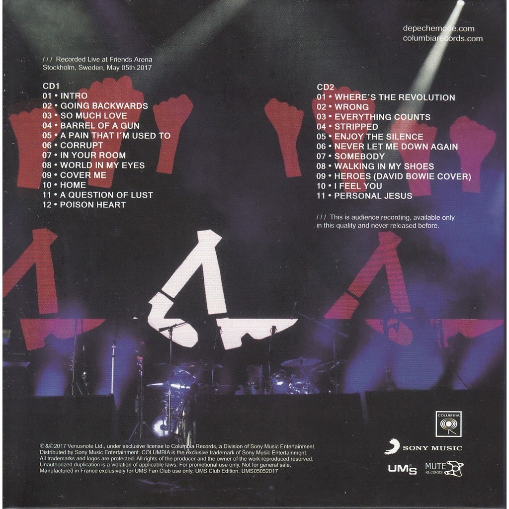 Depeche Mode Live Cd
